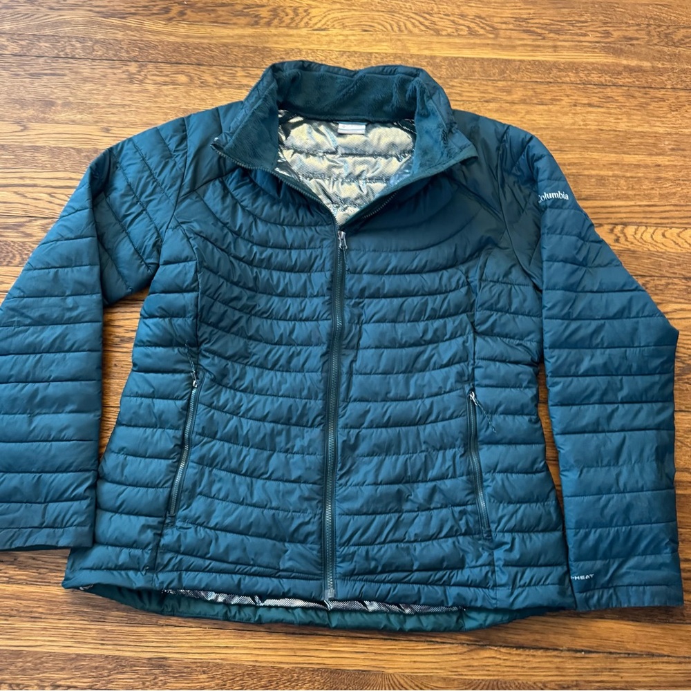 Columbia Womens Powder Lite Dark Seas Omni Heat Jacket Size XXL (LIKE NEW) - Picture 6 of 10